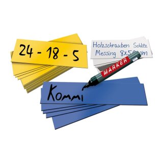 Magnetische Etiketten, weiß, BxH 100x30 mm, VE 50 Stück