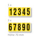 Ziffern 0-9, selbstklebend, Schrifthöhe 70 mm, VE...