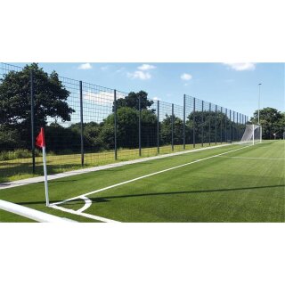 Rechteckrohrpfosten 60x40 mm, für Mattenhöhe 1630 mm, Pfostenlänge 2200 mm, kunststoffbesch. RAL 7016