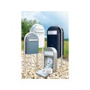 Briefkasten Grande, RAL 9005, Klappe aus Edelstahl, BxTxH...