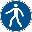 Gebotsschild, Fußgängerweg benutzen, Folie,...