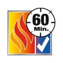Datensicherungstesor, Sicherheitsstufe Kl. I, S60DIS, BxTxH 563x630x635 mm, Volumen 58 l, 1 Boden, RAL 7035 lichtgrau