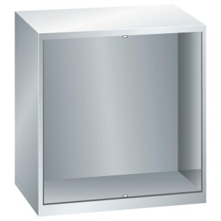 Aufsatzschrank für Flügeltüren, BxTxH 1023x725x1000 mm, RAL 7035, passend zu Schubladenschrank 54x36 E