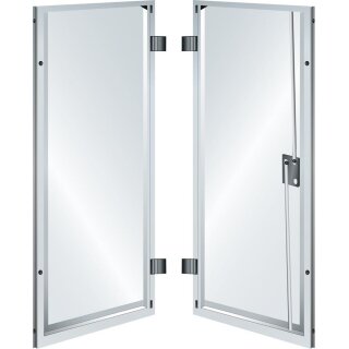 Vollblechflügeltüren für Aufsatzschrankgehäuse BxH 717x1000 mm RAL 7035, 36 E