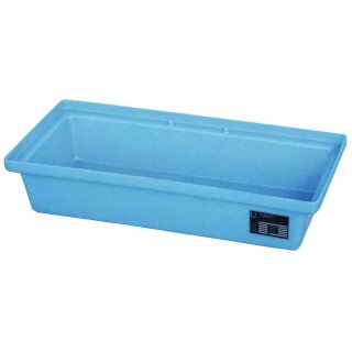 Polyethylen-Kleingebindewanne, BxTxH 400x800x170 mm, blau, Auffangvolumen 30 l, Gewicht 5 kg