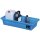 Polyethylen-Kleingebindewanne, BxTxH 400x800x170 mm, blau, Auffangvolumen 30 l, Gewicht 5 kg