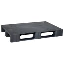 Kunststoffpalette, PE-RE, schwarz, Oberdeck geschl., ohne...