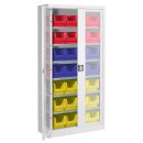 Flügeltürenschrank mit Sichtfenster, 5...