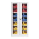 Flügeltürenschrank mit Sichtfenster, 5...