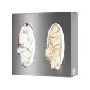 Edelstahl Wandspender, 2-fach für Handschuhboxen,...