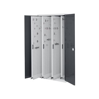 Schwerlastschrank, Vollblechtüren, 4 Vertikalauszüge, BxTxH 1000x600x1950 mm, RAL 7035/7016