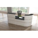 Design-Theke, BxTxH 2800x950x1100/740 mm, gebogen, Tisch...