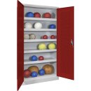 Ballschrank m. Lochblech Flügeltüren, BxTxH...