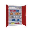 Ballschrank m. Lochblech Flügeltüren, BxTxH...