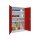 Ballschrank m. Lochblech Flügeltüren, BxTxH 1200x500x1950 mm, 2 Böden, 2 Längs- 2 Quertraversen,Trennsteg, Keulenhalter, Schloss, RAL 7035/3003