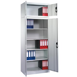 Aufsatzschrank, BxTxH 930x400x500 mm, RAL 7035/7021