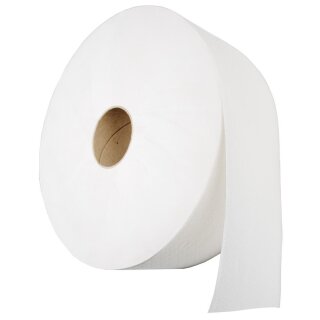 Toillettenpapier, Großrolle, 2-lagig, weiß, VE 6 Rollen x 300 m