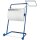 Bodenständer für Putztuchrollen bis 400 mm breite, mit Abfallsackhalterung, Metall, blau, BxTxH 400x 440x900 mm