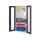 Werkzeugschrank, Türen mit Sichtfenster, 2 Schubl. + 3 Fachb., BxTxH 1000x600x1950 mm, RAL 7016