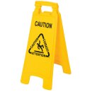 Warnschild 2-seitig -Caution- BxTxH 280x40x670 mm, gelb,...