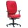 Gesundheits-Bürodrehstuhl bis 180 kg, Sitz-BxTxH 490x450-490x410-540 mm, Lehnenh. 600 mm, Synchronm., Bandscheibensitz, rot, Poly Fk