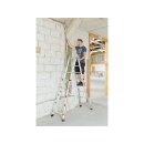 Teleskopleiter, 4x6 Sprossen, Länge als Anlegeleiter 6,26 m, als ausgefahrene Stehleiter 3,03 m,  zusammengeklappt 1800 mm, 19,0 kg, mit Auslegern