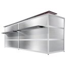 Grund- + Anbautheke rund, Edelstahlfinish, Platten...
