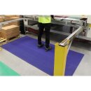 Arbeitsplatzmatte, PVC, gerippt, blau, LxB 10 m x 1,20 m