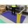 Arbeitsplatzmatte, PVC, gerippt, blau, LxB 10 m x 1,20 m