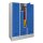 Z-Garderobenschrank, Sockel, Drehriegel, 6 Abteile, BxTxH 1200x500x1850 mm, RAL 7035/5010