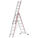 Mehrzweckleiter, 3-teilig, 2x6 Sprossen+ 6 Stufen,...