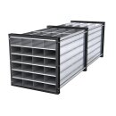 Wabenregal, BxTxH 1000x3000x1000 mm, inkl. 24 Wannen, 4x6...