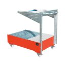 Auffangwanne mit Lochplatte, 3 mm Stahlblech, RAL 3000,...