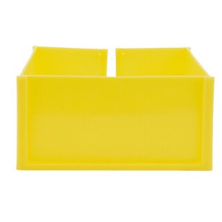 Paletten-ID-Spange, gelb, für den Eckfuß der Palettenschmalseite, BxTxH 113x156x73 mm, VE 25 Stück