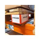 Paletten-ID-Spange, weiß, für den Mittelfuß der Palettenschmalseite, BxTxH 150,57x150,57x73 mm, VE 25 Stück