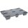 Kunststoffpalette L1200xB800xH140mm 9 Füße geschlossen PE/PP-Recycling Mix anthrazit-schwarz