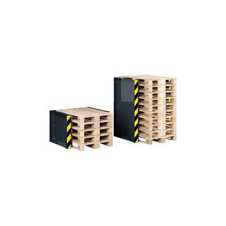 Paletten-Stapel-Station für 10x Europaletten, BxTxH 1020x945x1425  mm, aus 4mm Blech, RAL 7016 anthrazitgrau