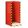 Paletten-Stapel-Station für 15x Europaletten, BxTxH 1020x945x2145  mm, aus 4mm Blech, RAL 3000 feuerrot