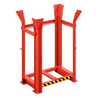 Paletten-Richtgestell für 10x EU Paletten, BxTxH 1340x940x1930 mm, RAL 3000 feuerrot