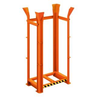 Paletten-Richtgestell für 15x EU Paletten, BxTxH 1340x940x2650 mm, RAL 2004 reinorange