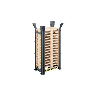 Paletten-Richtgestell für 15x EU Paletten, BxTxH 1340x940x2650 mm, RAL 7016 anthrazitgrau