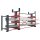 Ausrollregal, Auszug, einseitig, 3 Ebenen + Dachablage, Nutzhöhe 300 mm, Nutztiefe 760 mm, FL 2500 kg, BxTxH 4940x1795x2105 mm, RAL 7016/RAL 3000