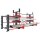Ausrollregal, Auszug, doppelseitig, 3 Ebenen + Dachablage, Nutzhöhe 300 mm, Nutztiefe 560 mm, FL 5200 kg, BxTxH 5140x1525x2285 mm, RAL 7016/RAL 3000