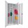 Vertikalauszugschrank, 3 Auszüge mit Lochplatten, BxTxH 1000x600x1950 mm, RAL 7035