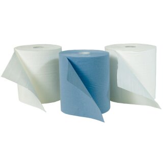 Systemhandtuchrollen, 2-lagig, recycling,  VE 6 x 150 m, natur