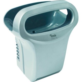 Warmluft Händetrockner, Aluminiumgehäuse, silber, Nennleistung 800W, BxTxH 343x237x430 mm