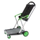 Klappwagen, LxBxH 890x550x1025 mm, zusammengeklappt 670x470x180 mm, 2 Ladeflächen, 1 Faltbox, Farbe anthrazit/grün