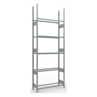 Reifen-/Räderregal, Grundfeld, verzinkt, BxTxH 1300x400x3500 mm, 5 Lagerebenen, Fachlast 150 kg