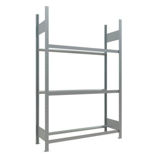 Reifen-/Räderregal, Grundfeld, verzinkt,BxTxH 1300x400x2000 mm, 3 Lagerebenen, Fachlast 150 kg