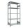Steckregal, Grundfeld, verzinkt, 5 Fachböden, Fachlast 150 kg, Feldlast 1300 kg, BxTxH 1000x500x2000 mm